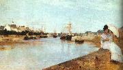 Berthe Morisot The Harbor at Lorient USA oil painting reproduction